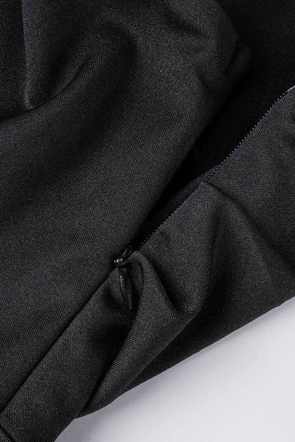 Elegant Formal Solid Slit Asymmetrical Oblique Collar Evening Dress Dresses(8 Colors)