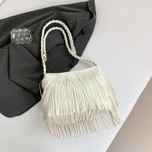 Casual Daily Solid Tassel Bags