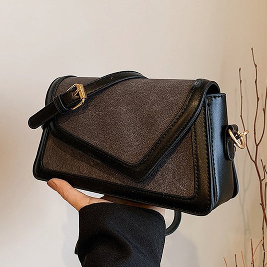 Casual Simplicity Solid Patchwork Contrast Bags