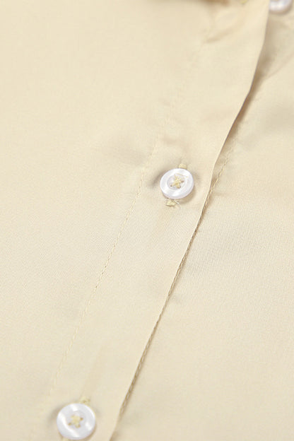 Sexy Solid Color Buttons Turndown Collar Blouses