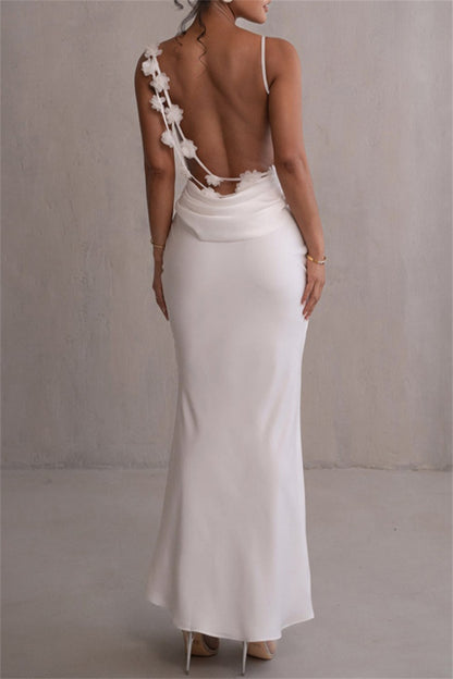 Sexy Formal Backless Spaghetti Strap Long Dresses(3 Colors)