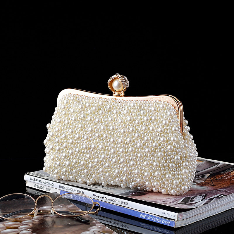 Daily Solid Color Pearls Decor Bags