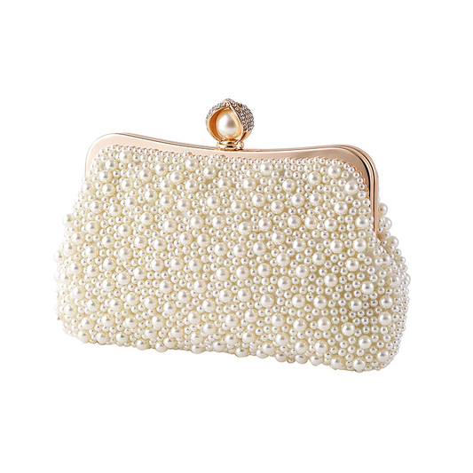 Daily Solid Color Pearls Decor Bags