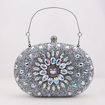 Prom Colored Diamonds Patchwork Contrast Handbags