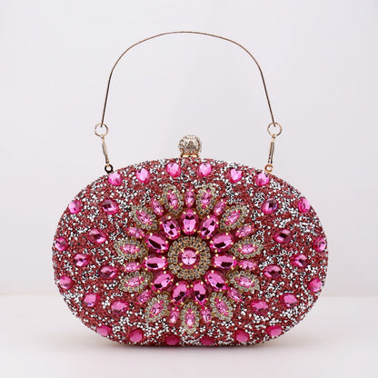 Prom Colored Diamonds Patchwork Contrast Handbags