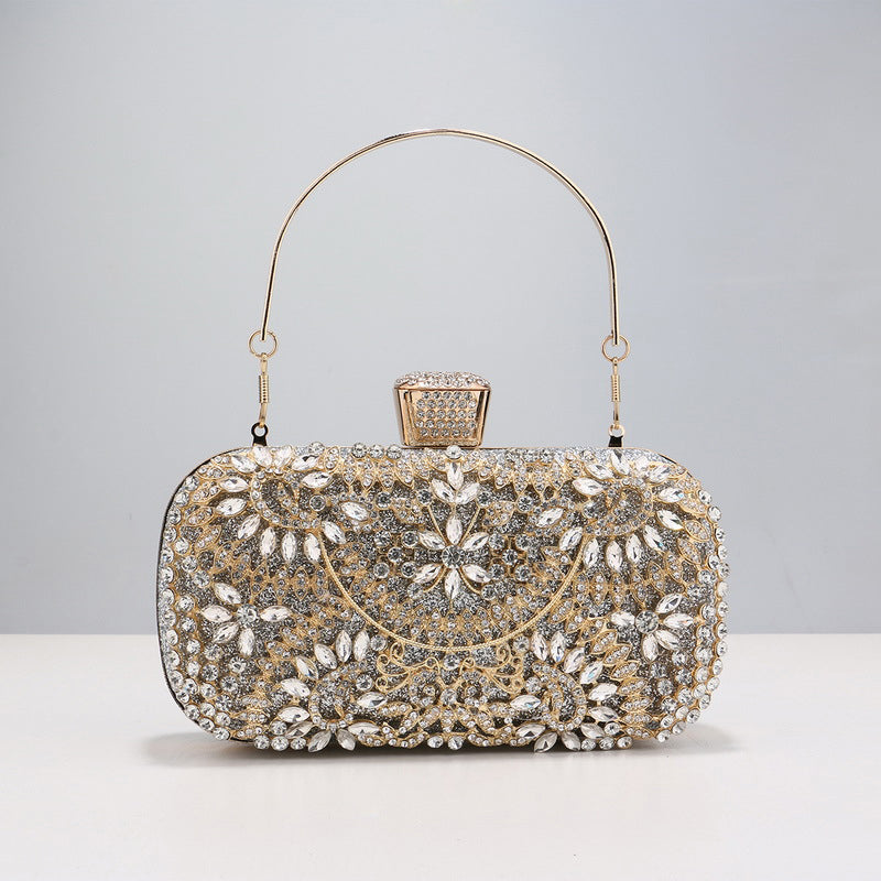 Prom Rhinestone Flowers Patchwork Handbags