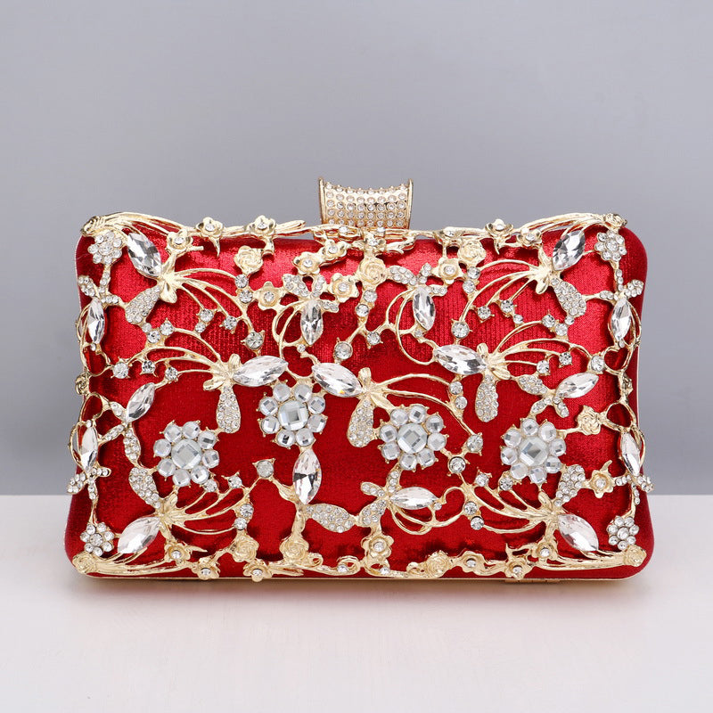 Prom Rhinestone Flowers Patchwork Handbags