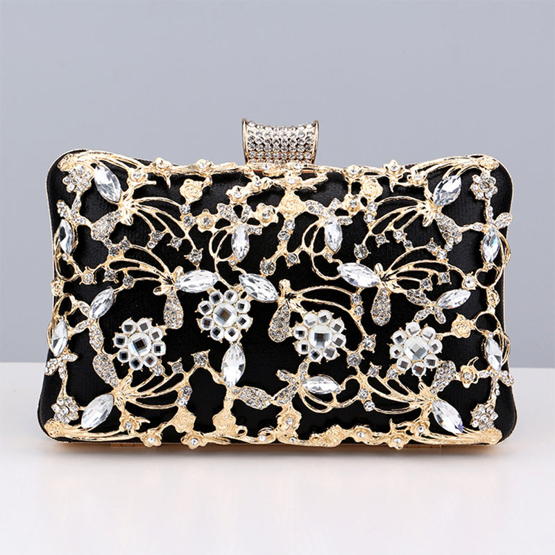 Prom Rhinestone Flowers Patchwork Handbags