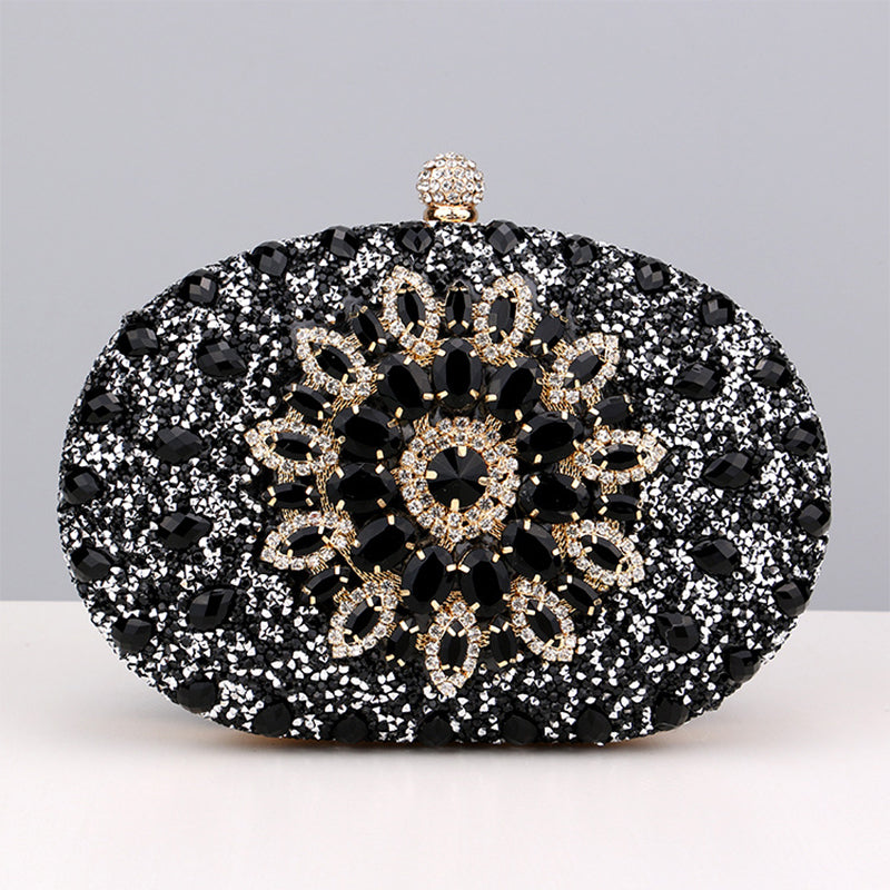 Prom Colored Diamonds Patchwork Contrast Handbags