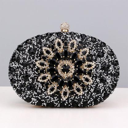 Prom Colored Diamonds Patchwork Contrast Handbags