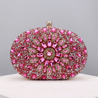 Prom Colored Diamonds Patchwork Contrast Handbags