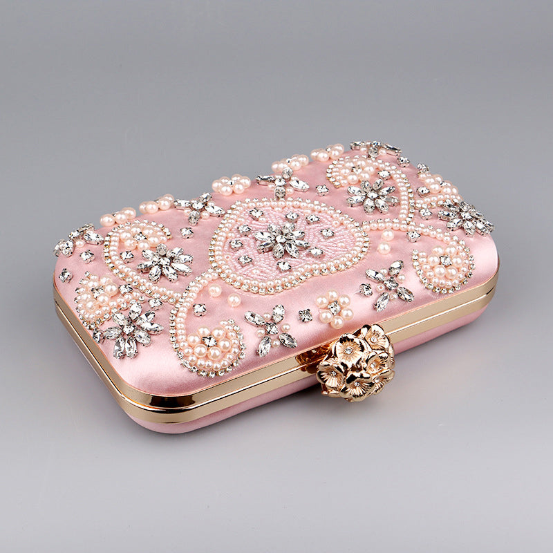 Prom Rhinestone Flowers Patchwork Handbags