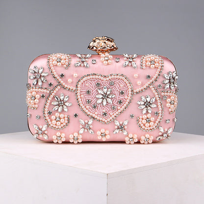 Prom Rhinestone Flowers Patchwork Handbags