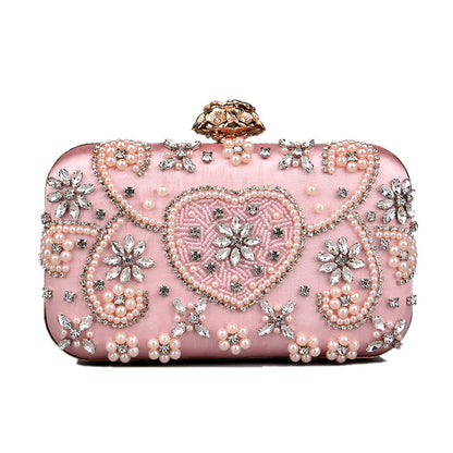 Prom Rhinestone Flowers Patchwork Handbags