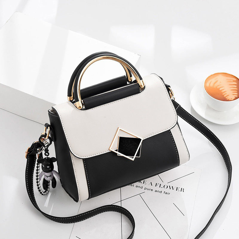 Casual Solid Color Patchwork Contrast Shoulder Bags