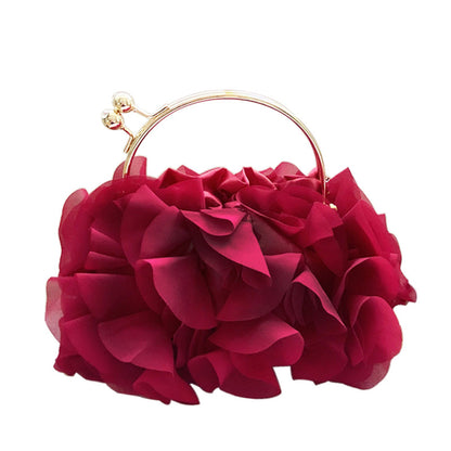 Prom Solid Color Flower Shape Handbags