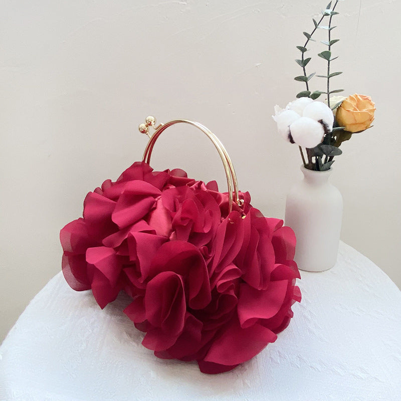 Prom Solid Color Flower Shape Handbags