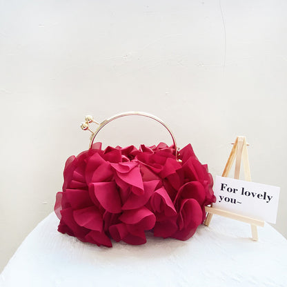 Prom Solid Color Flower Shape Handbags