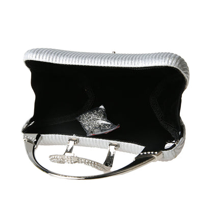 Prom Solid Color Rhinestone Patchwork Handbags