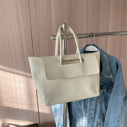 Casual Solid Color Patchwork Tote Bags