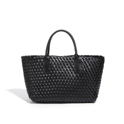 Casual Solid Color Weave Tote Bags