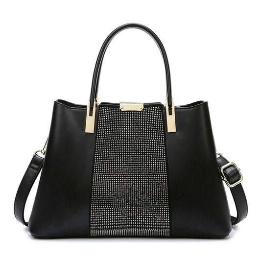 Casual Solid Color Patchwork Sequined Hot Drill Tote Bags