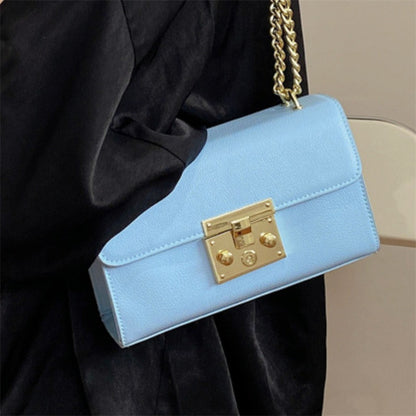 Fashion Casual Solid Patchwork Chains Shoulder Bag