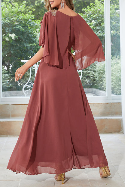 Elegant Simplicity Solid Solid Color U Neck Evening Dress Dresses(4 Colors)