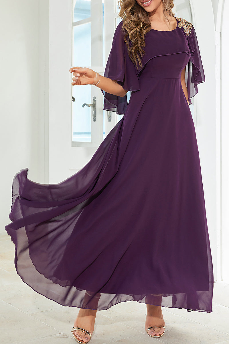 Elegant Simplicity Solid Solid Color U Neck Evening Dress Dresses(4 Colors)