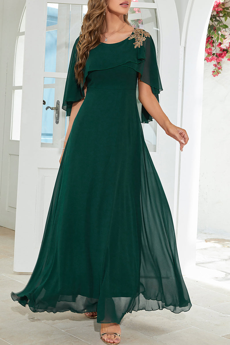 Elegant Simplicity Solid Solid Color U Neck Evening Dress Dresses