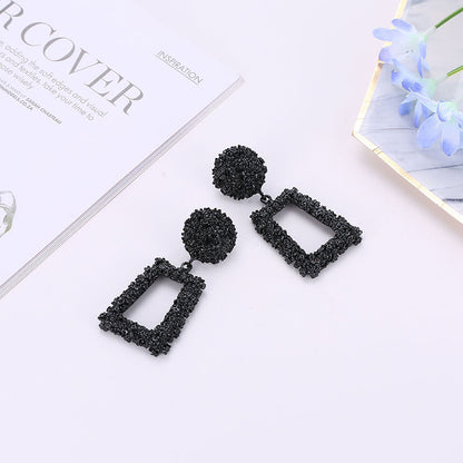 Street Elegant Geometric Patchwork Earrings