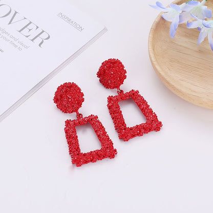 Street Elegant Geometric Patchwork Earrings