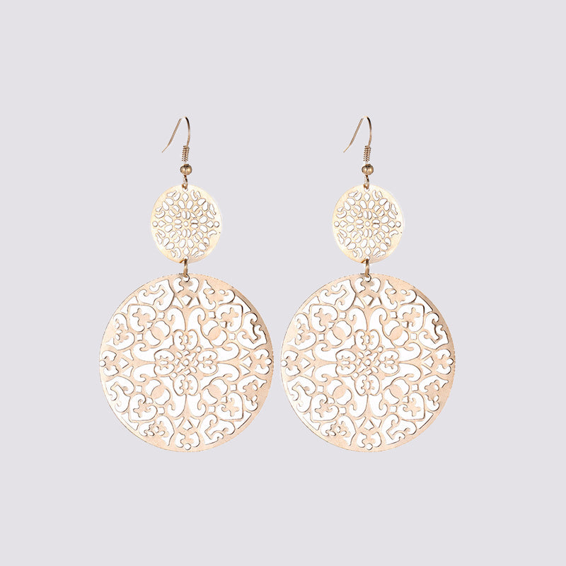 Elegant College Geometric Hollowed Out Patchwork Earrings