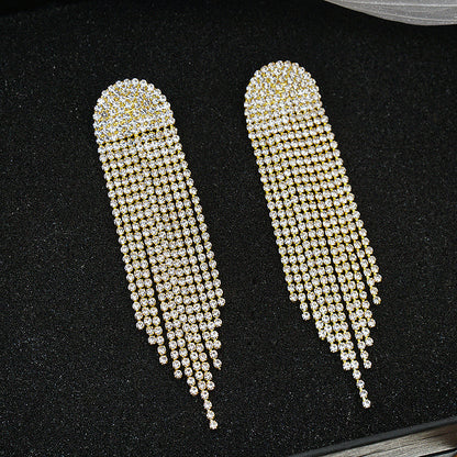 Elegant Formal Geometric Tassel Earrings