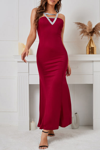 Sexy Formal Solid Halter Irregular Dress Dresses(3 Colors)